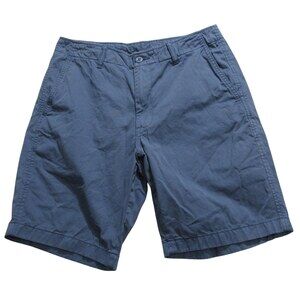 Uniqlo Mens Chino Shorts S Blue Stretch 100% Cotton